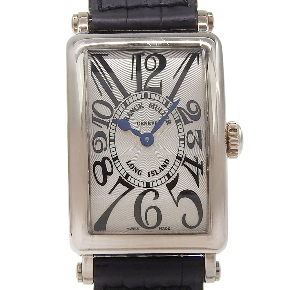 フランクミュラー FRANCK MULLER ロングアイランド 腕時計 902QZ K18ホワイトゴールド&times;レザー クオーツ アナログ表示 シルバー文字盤 Long Island レディース【中古】A-ランク｜質にしきの【ブランド販売・買取】