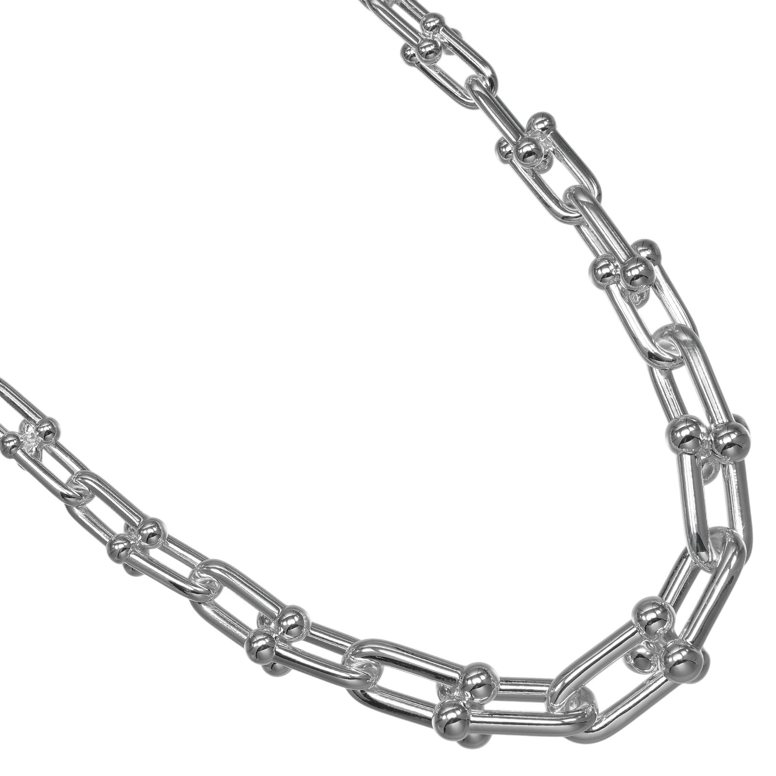 ティファニー ハードウェア グラジュエイテッドリンク ネックレス シルバー925 約107.3g TIFFANY&Co.【中古】Aランク｜質にしきの【ブランド販売・買取】