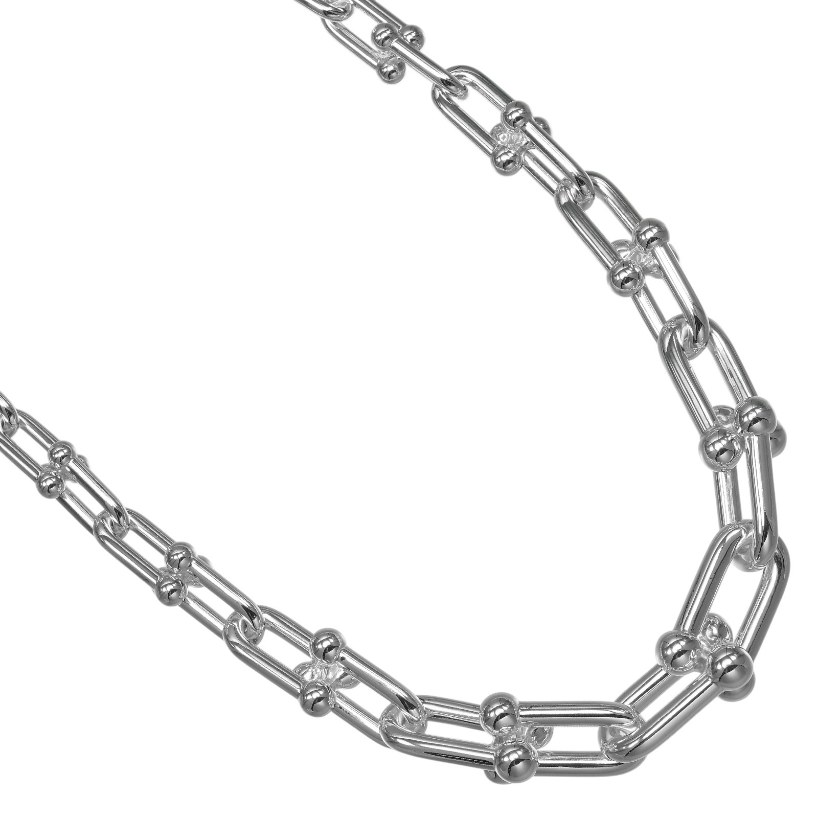 ティファニー ハードウェア グラジュエイテッドリンク ネックレス シルバー925 約105g TIFFANY&Co.【中古】Aランク｜質にしきの【ブランド販売・買取】