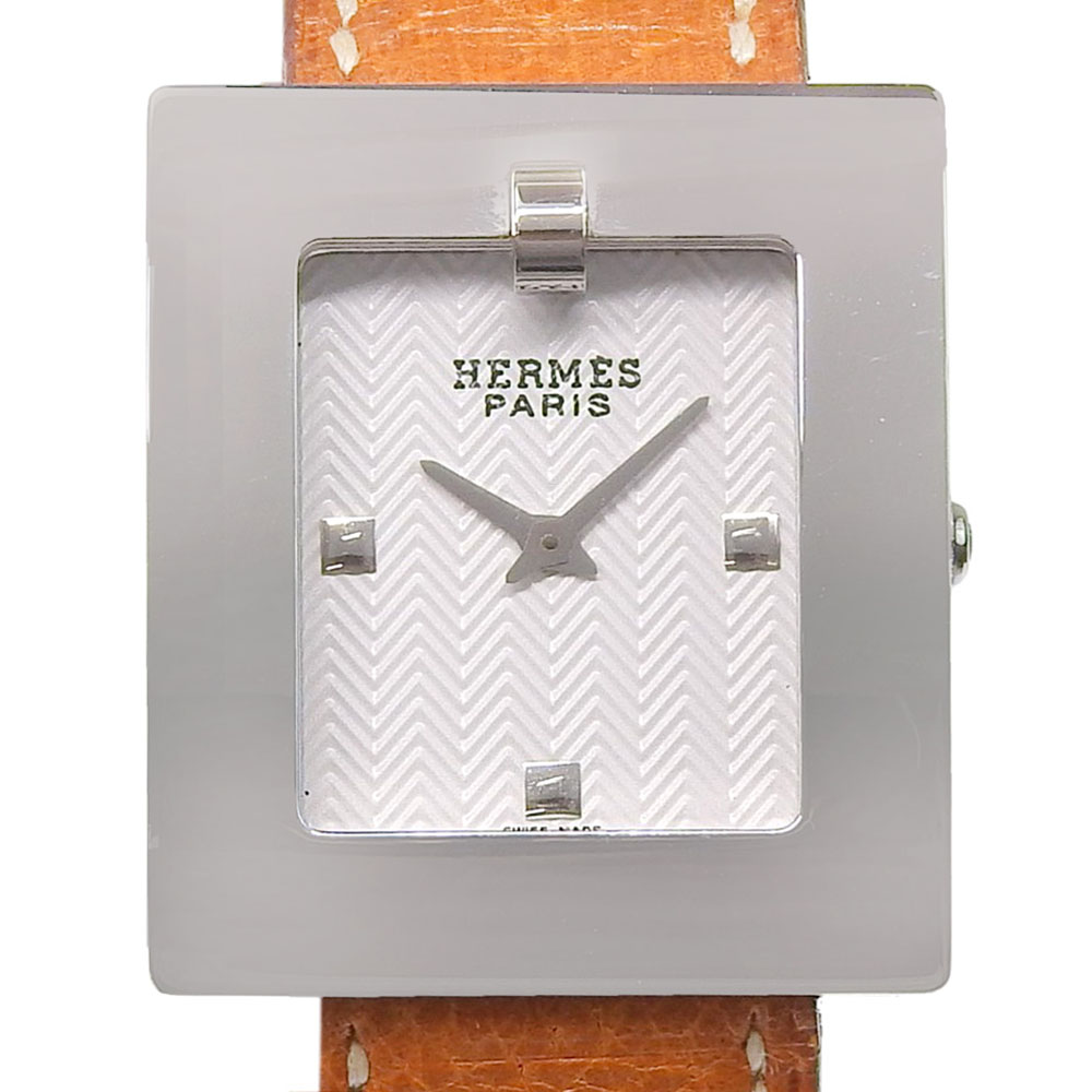 エルメス HERMES ベルト 腕時計 BE1.210 ステンレススチール&times;レザー □D クオーツ アナログ表示 白文字盤 belt レディース【中古】｜質にしきの【ブランド販売・買取】 45,370円