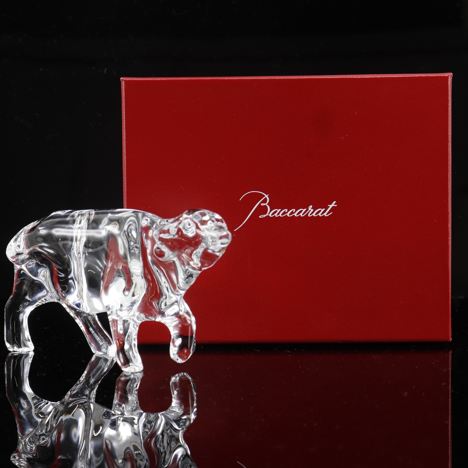 バカラ Baccarat 干支 丑 ( 牛 ) 置物 オブジェ クリスタル Zodiac ox (ox) _【中古】Aランク｜質にしきの【ブランド販売・買取】