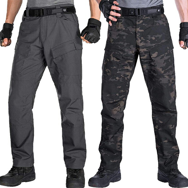 FREE SOLDIER メンズ ロングパンツ 防水 撥水 吸汗速乾 通気性 アウトドア 登山パンツ 男女兼用 2色/グレー/MCBK画像
