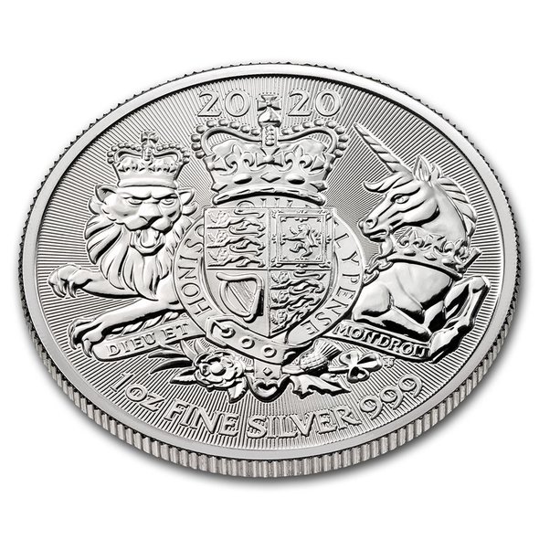 【楽天市場】2020 イギリス 王室紋章 銀貨 1オンス 39mmクリア ...