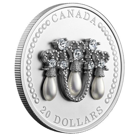 2021 カナダ エリザベス2世のラバーズノット・ティアラ 20ドル銀貨 1 