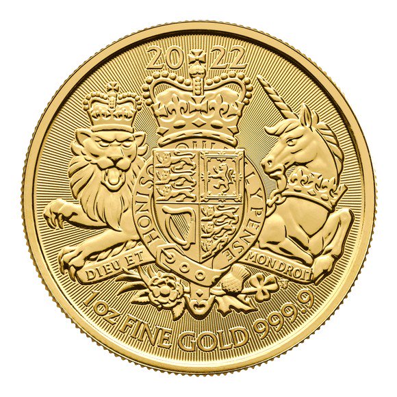 22 1オンス 金貨 王室紋章 33mmクリアケース付き イギリス