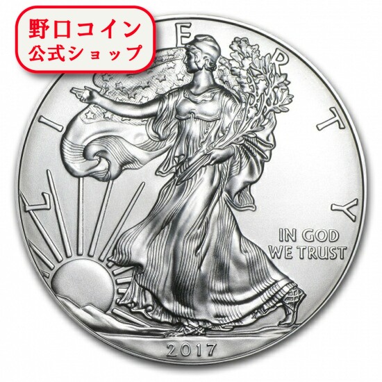 新品未使用 2017 アメリカイーグル銀貨1オンス(41mmクリアーケース付き)