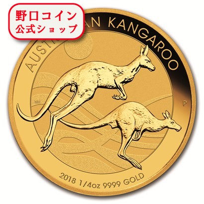 即納 　 新品未使用 2018 オーストラリア、カンガルー金貨  1/4オンス 21mmクリアケース付き@124163041