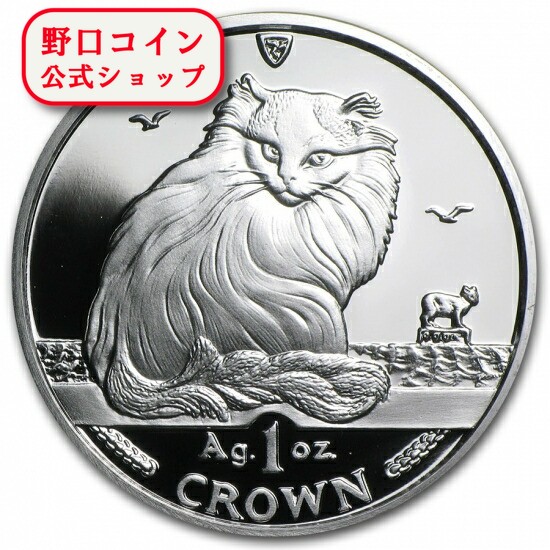 【2014年 キャットコイン】シルバースノーシュー 楽天市場】即納 新品未使用 2014 マン島 1オンス 1クラウン銀貨