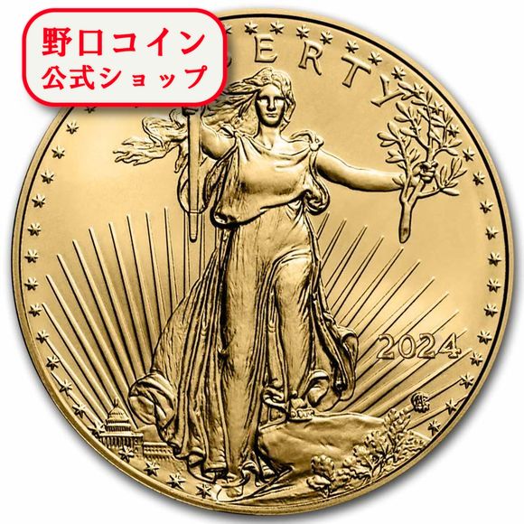 即納 2024 1オンス アメリカ イーグル金貨（33mmクリアケース付き） 新品未使用 @178458225