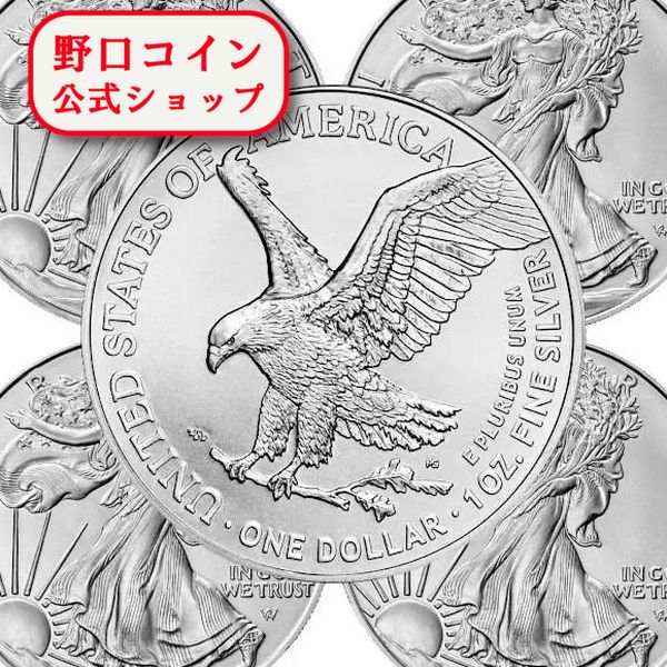 即納 2025 1オンス アメリカ イーグル銀貨 ■【5枚】セット (41mmクリアケース付き)  新品未使用@184202725
