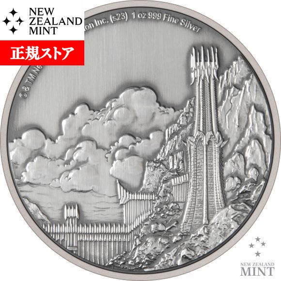 即納・追跡可 2023 1オンス ニウエ ロード・オブ・ザ・リング：モルドール 銀貨 アンティーク風 2ドル 新品未使用【特選】