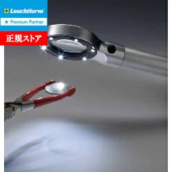 即納・追跡可 【ライトハウス社製】LEDライト付き虫眼鏡 （3、2倍 37mm）