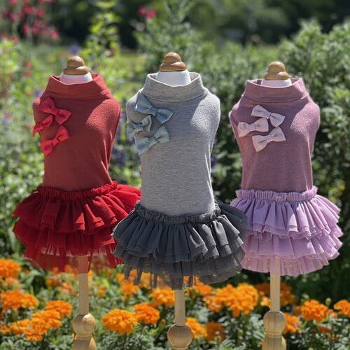 ※お取り寄せ商品※【GODPIVA（ゴッドピバ）】テラヘルツリボンハイネックワンピース 犬服 犬 ウェア 女の子
