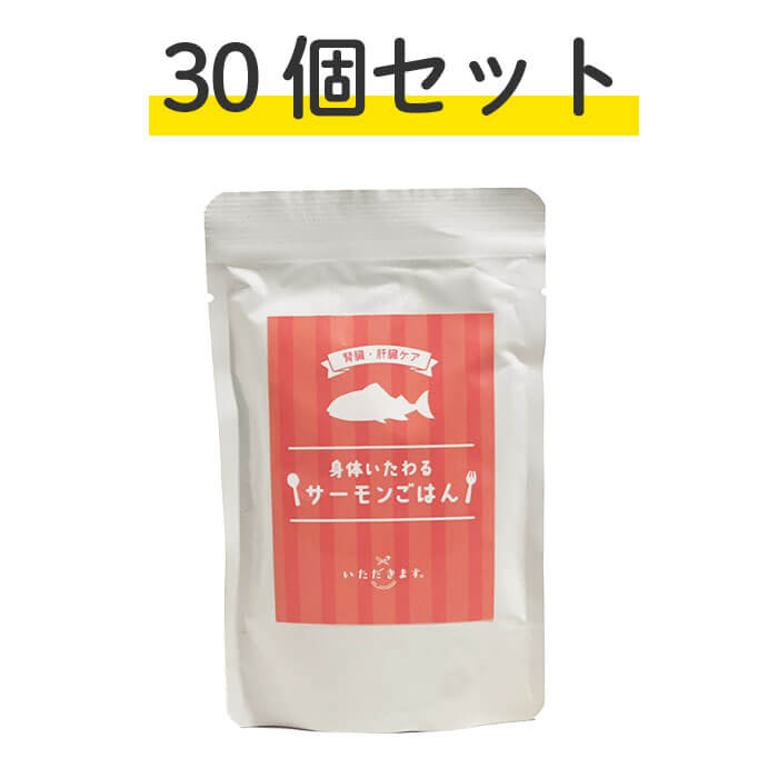 ノンコロオリジナル レトルト 身体いたわるサーモンごはん 30個セット 腎臓・肝臓ケア 無添加 鮭 魚 全犬種対応 国産 レトルト ヘルシー 無添加 ヒューマングレード シニア 犬ご飯 ドッグフード