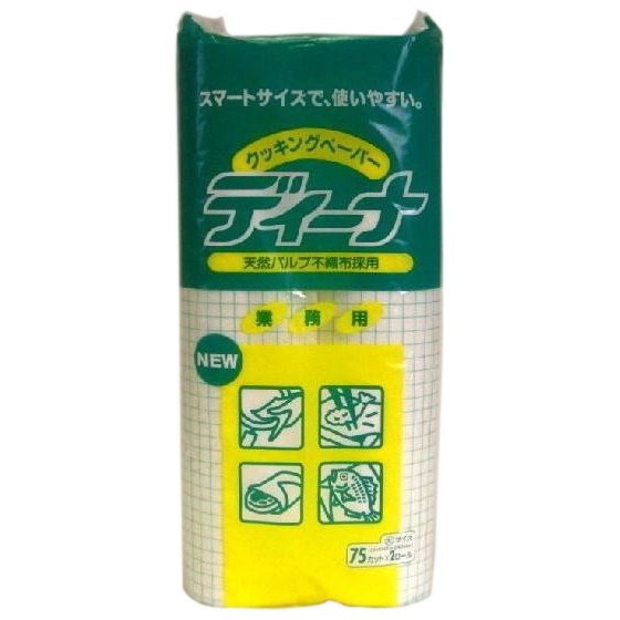 【期間限定P2倍】 ユニチャーム　ディーナ　クッキングペーパーロール　大サイズ　75カット×2ロール×12袋【取り寄せ商品・即納不可】