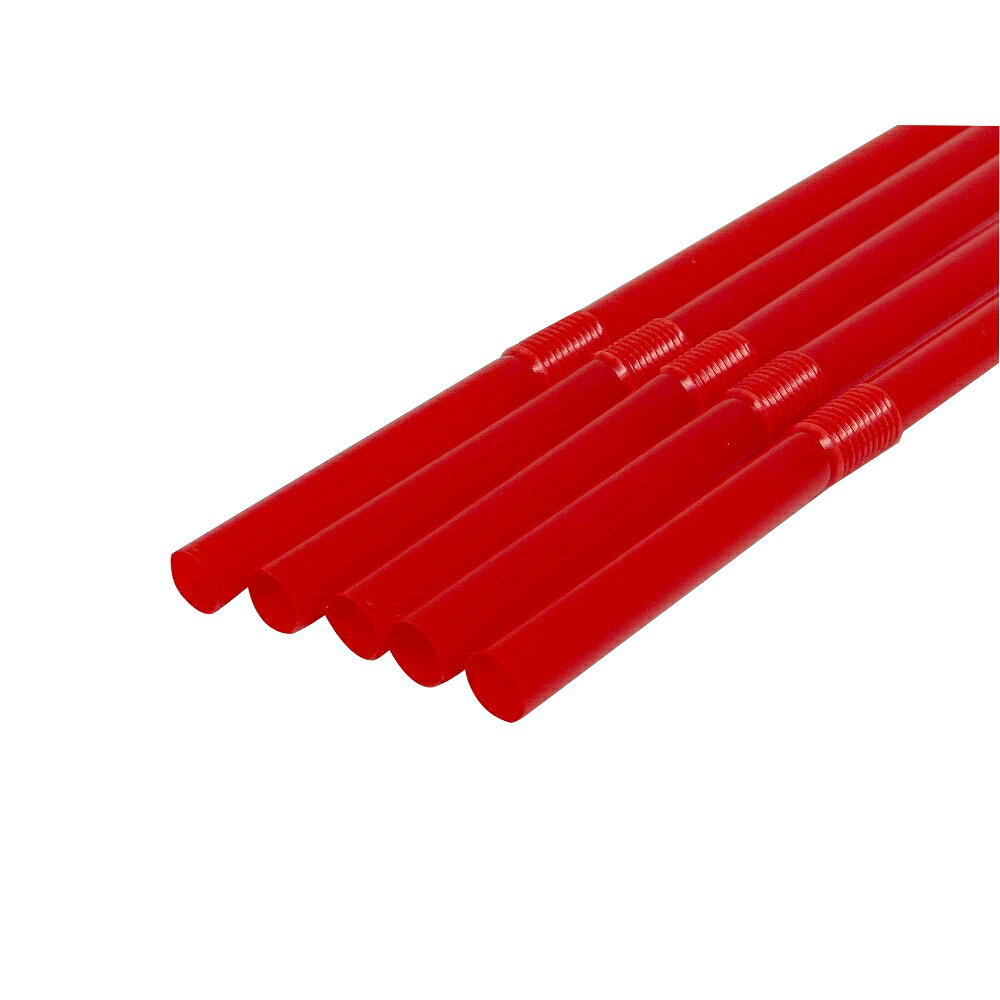 【期間限定P2倍】 フレックスストロー(バイオマス)　6mm×21cm　包装なし　赤色(B482)　 500本入×20箱【メーカー直送・代引き不可・時間指定不可・沖縄、離島不可】 11,981円