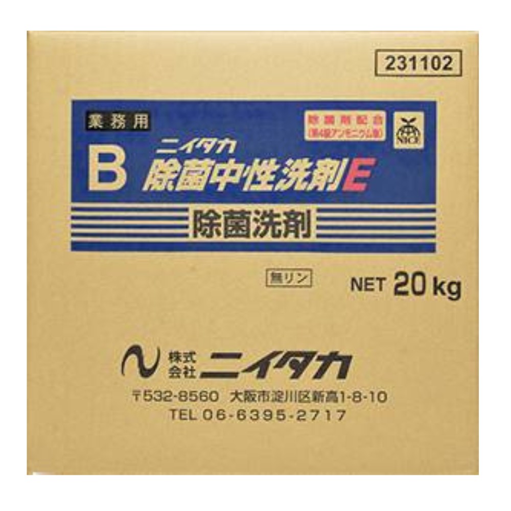 【継続期間制限事項P2倍】 ニイタカ 除菌知らん顔中性洗剤E 20kg【取り寄せ商いもの・即納不可・代引っ張ること不可・返品不可】 キッチン用洗剤-日用品雑貨・文房具・手芸-日用消耗品