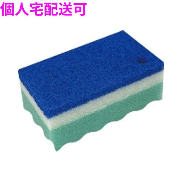 【個人宅配送可】業務用　アクリル樹脂加工スポンジタワシ　グリーン　ストロングSA-23　10個&times;6袋入(60個)【取り寄せ商品・即納不可・代引き不可・返品不可】｜業務ショップのん太郎 店