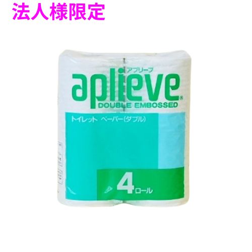 【法人様限定】トイレットペーパー　アプリーブ4RW　ダブル　4ロール&times;24入　5ケースロット【メーカー直送・代引き不可・時間指定不可・沖縄、北海道、離島不可】｜業務ショップのん太郎 店