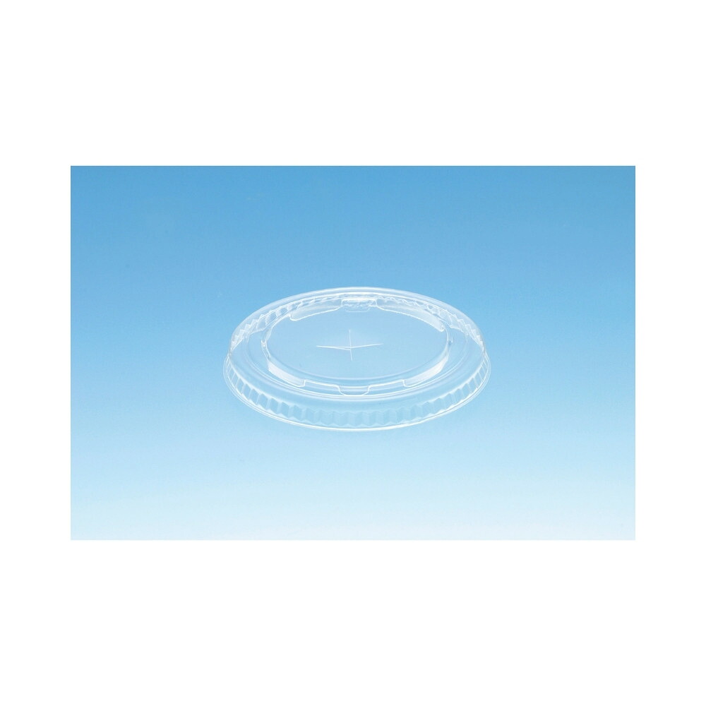 プラスチックカップ用蓋　ストロー穴あり(十字穴)　9オンス用　100個&times;25袋(2500個)【取り寄せ商品・即納不可・代引き不可・返品不可】｜業務ショップのん太郎 店