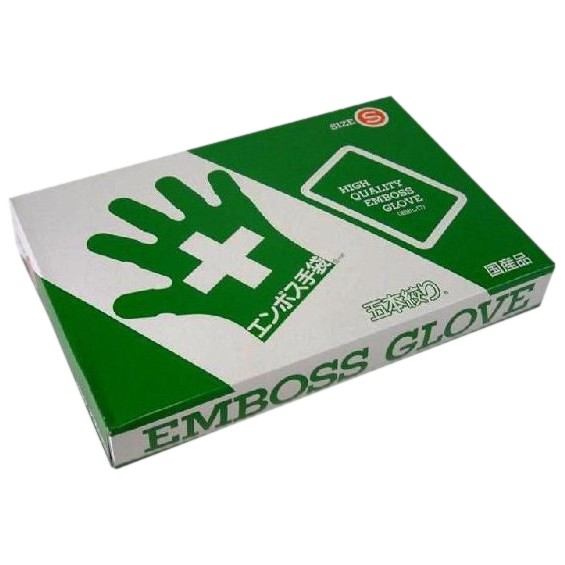 エンボス手袋 ５本絞り　内エンボス　化粧箱入　東京パック　Ｍ　２００枚入ｘ２０箱入り●ケース販売お徳用 楽天市場】エンボス手袋 5本絞り 内エンボス 化粧箱入 東京パック S