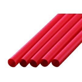 【期間限定P2倍】 ストレートストロー　8mm×21cm　包装なし　赤色　300本入×20箱【メーカー直送・代引き不可・時間指定不可・沖縄、離島不可】