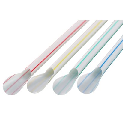 【納期未定】【2026年2月以前からのリピーター様限定】スプーンストロー 6mm×21cm 包装なし 4色ストライプ(白地) 500本入×20箱(輸入品)【メーカー直送・代引き不可・時間指定不可・沖縄、離島不可】