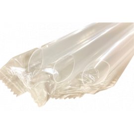 【期間限定P2倍】 ストレートストロー　片先斜めカット品　15mm×21cm　フィルム包装　クリア色　100本入×20箱【メーカー直送・代引き不可・時間指定不可・沖縄、離島不可】
