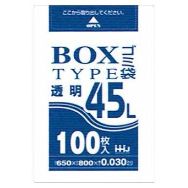 【法人様限定】BOX入ポリ袋 45L LLDPE 0.03×650×800mm 透明 100枚×6箱入(600枚) BL43【メーカー直送・時間指定不可・沖縄、離島不可】|業務ショップのん太郎 店