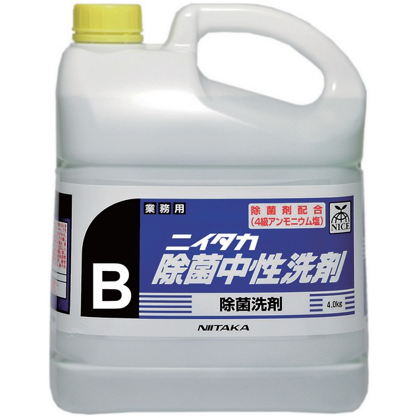 【期間限定P2倍】 ニイタカ　食器用洗剤　除菌中性洗剤　濃縮タイプ　4kg×4本入【取り寄せ商品・即納不可】