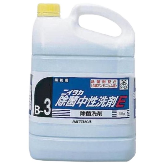 【継続期間制限事項P2倍】 ニイタカ 食器用中性洗剤 除菌知らん顔中性洗剤E 5kg×3本入【取り寄せ商いもの・即納不可】