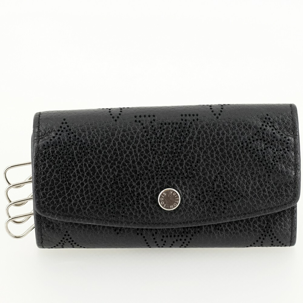 LOUIS VUITTON ルイヴィトン ミュルティクレ 4 キーケース4本 マヒナ・レザー ノワール黒 M64054 【中古】