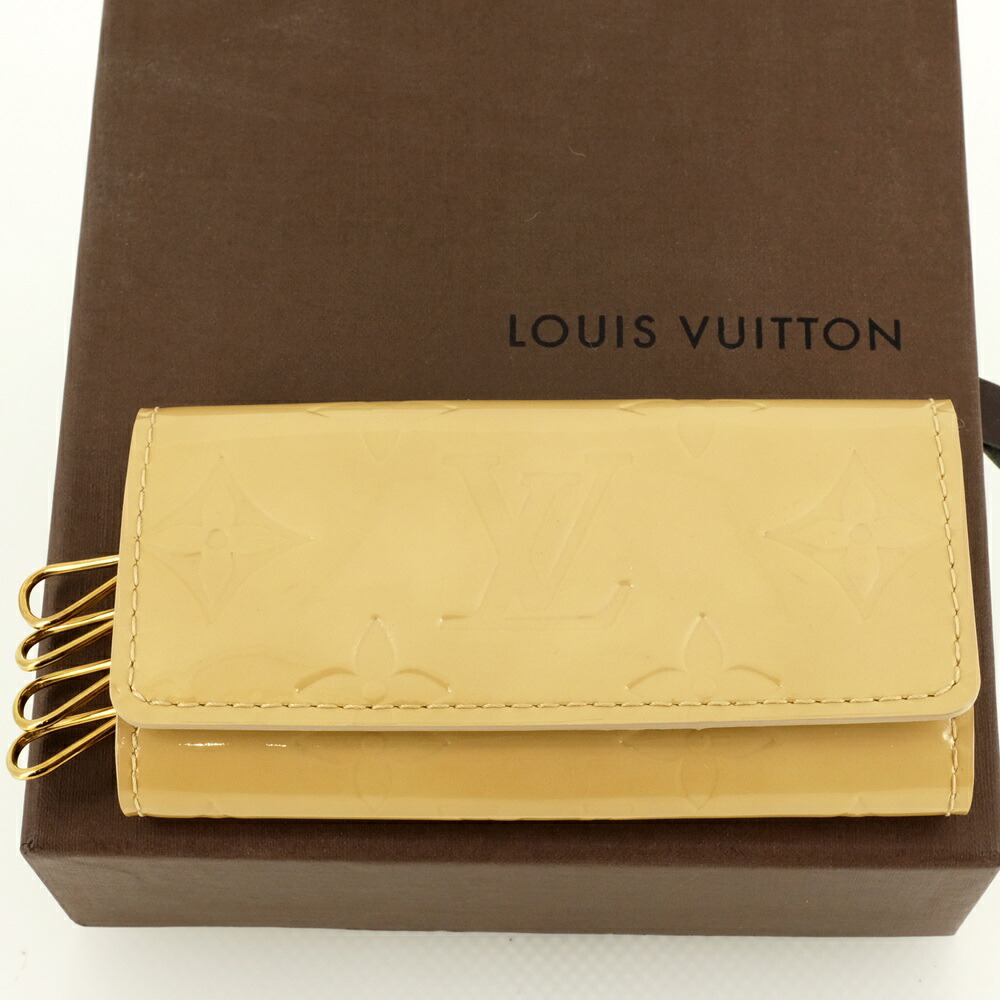 【美品】LOUIS VUITTON ルイヴィトンV ミュルティクレ4 キーケース4本 モノグラム・ヴェルニ ベージュ M91358 【中古】 19,092円