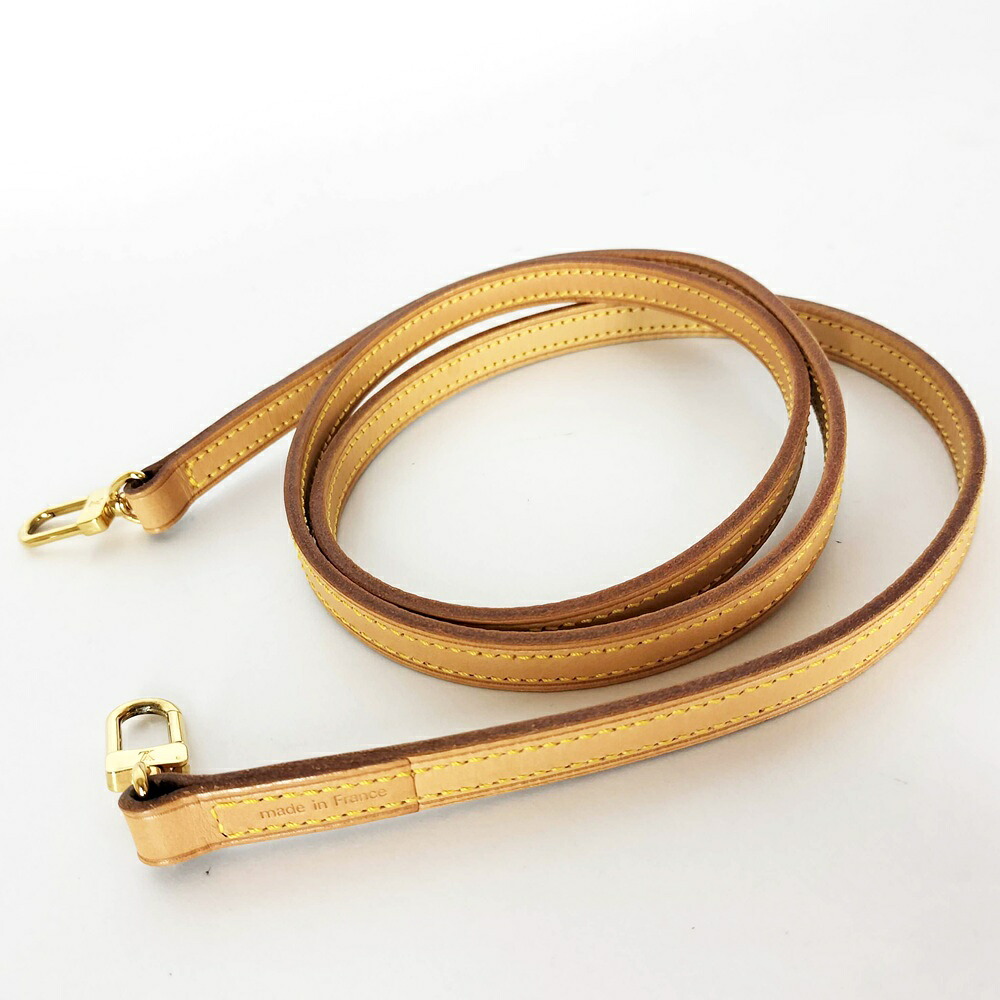 LOUIS VUITTON ルイヴィトン ショルダーストラップ 幅1.5cm 長さ118cm（金具含む） ヌメ革 ゴールド金具 斜めかけ J00144 【中古】