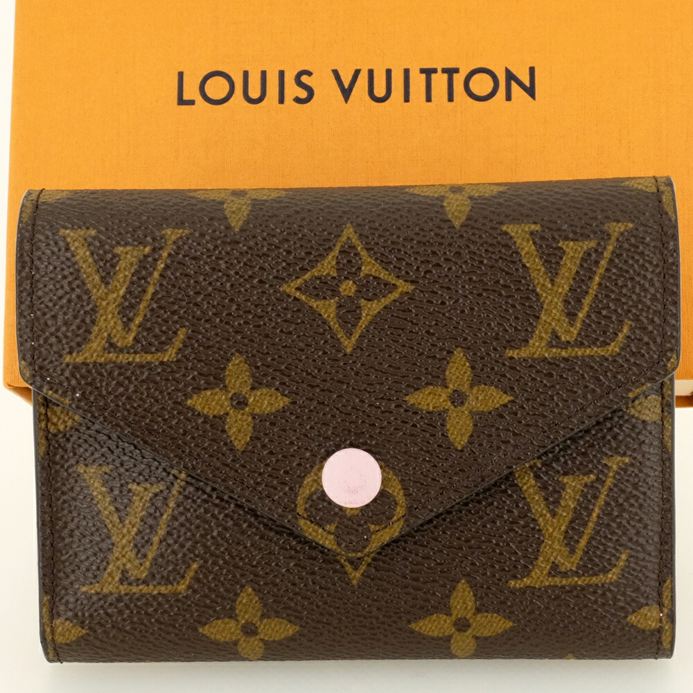 LOUIS VUITTON ルイヴィトン ポルトフォイユ・ヴィクトリーヌ 三つ折り財布（小銭入れあり） モノグラム ローズ・バレリーヌ M62360 【中古】