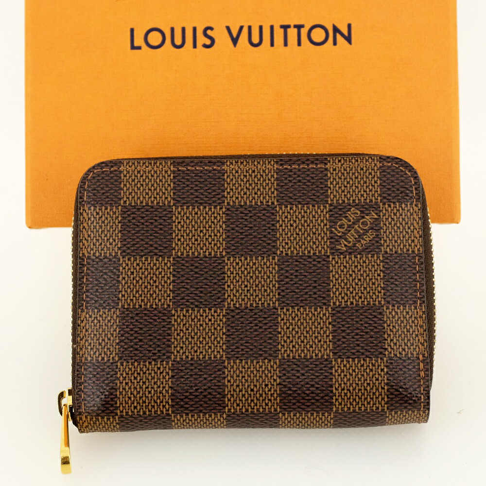 ルイヴィトン【未使用に近い】ダミエ　エベヌ　ジッピーコインパース　小銭入れ LOUIS VUITTON ルイヴィトン 財布 レディース ダミエ ジッピー
