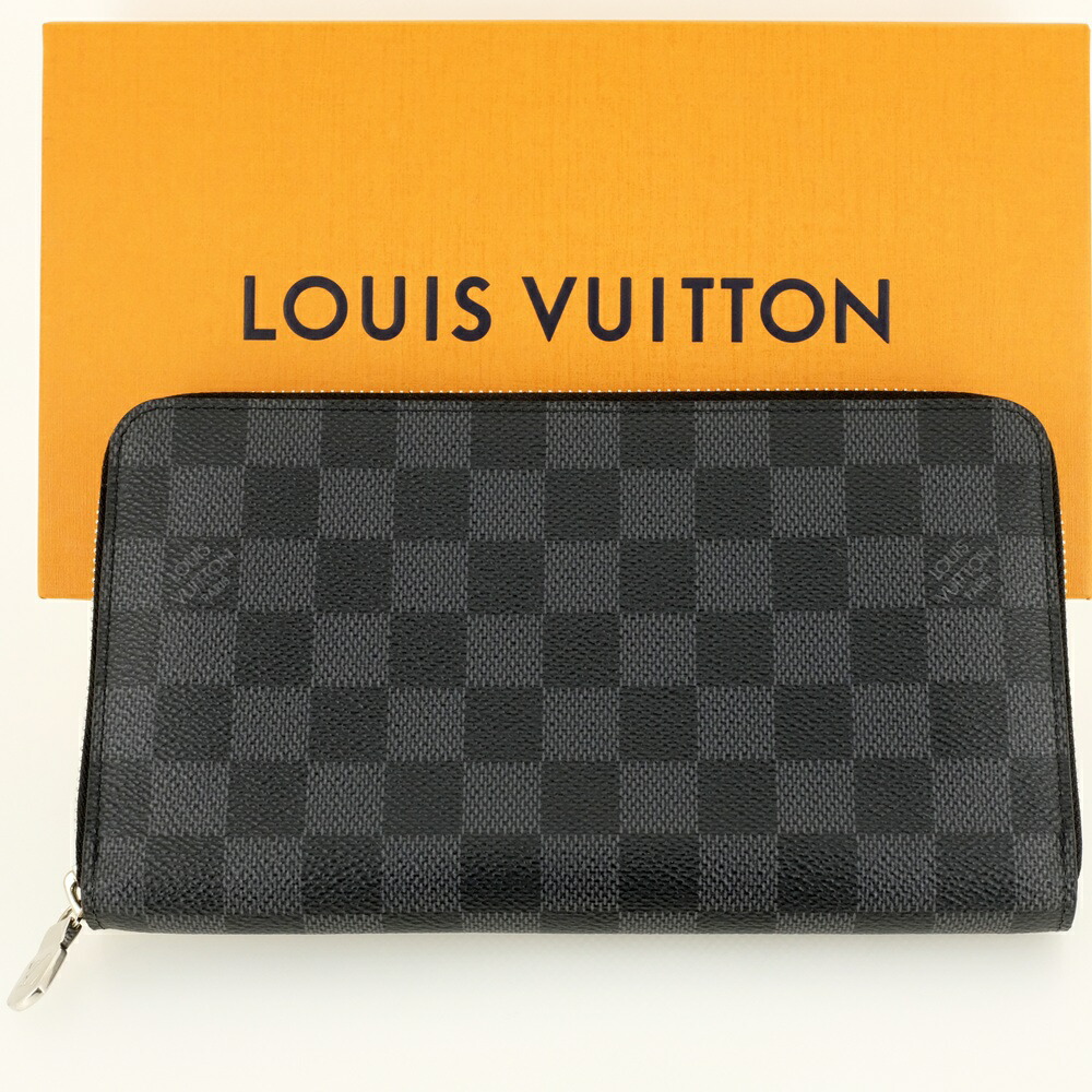 LOUIS VUITTON ルイヴィトン ジッピー・オーガナイザー NM ダミエ・グラフィット ラウンドファスナー長財布(小銭入れあり) N60111 RFID（ICチップ入り） 【中古】