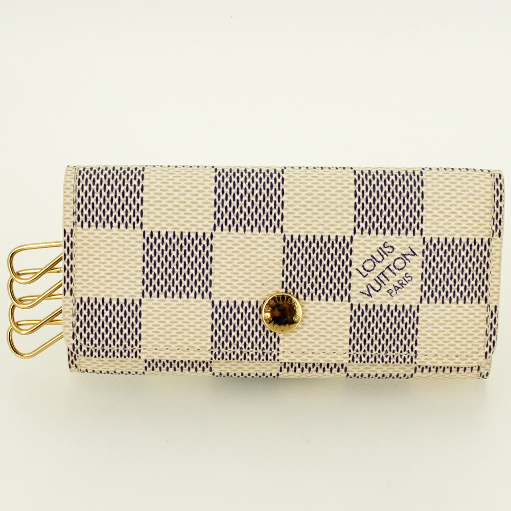 【美品】LOUIS VUITTON ルイヴィトン ミュルティクレ4 キーケース4連 ダミエ・アズール N60020 【中古】
