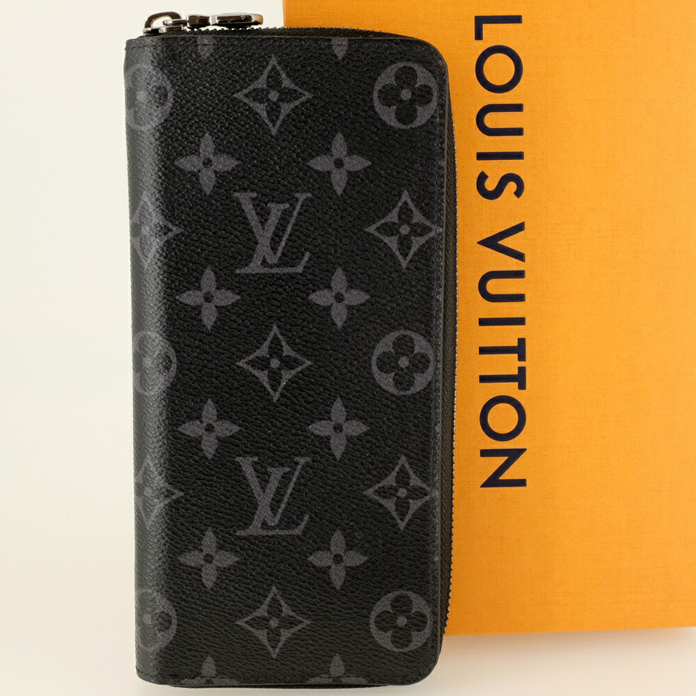 LOUIS VUITTON ルイヴィトン ジッピーウォレット・ヴェルティカル 長紙入れ（御釣り入れあり） ラウンドジッパー モノグラム・エクリプス M62295 RFID（集積回路手当て入り口・入口） 【中古】