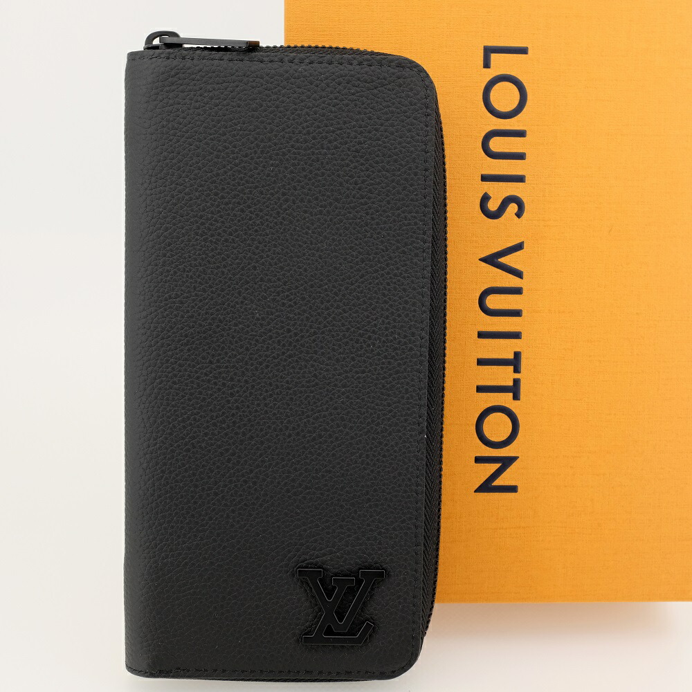【未当てはめる品】LOUIS VUITTON ルイヴィトン ジッピーウォレット・ヴェルティカル 長銭入れ（御釣り入れあり） アエログラム･なめし革 ノワール M81743 RFID（集積回路心付け入り口・入口）