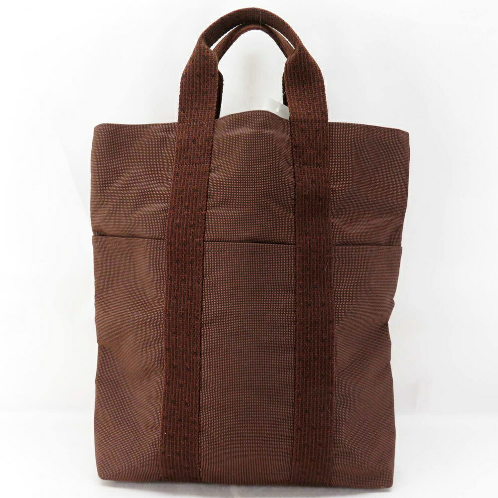 【美品】HERMES エルメス エールライン カバス ブラウン キャンバス トートバッグ【中古】｜ノースプラザ 店