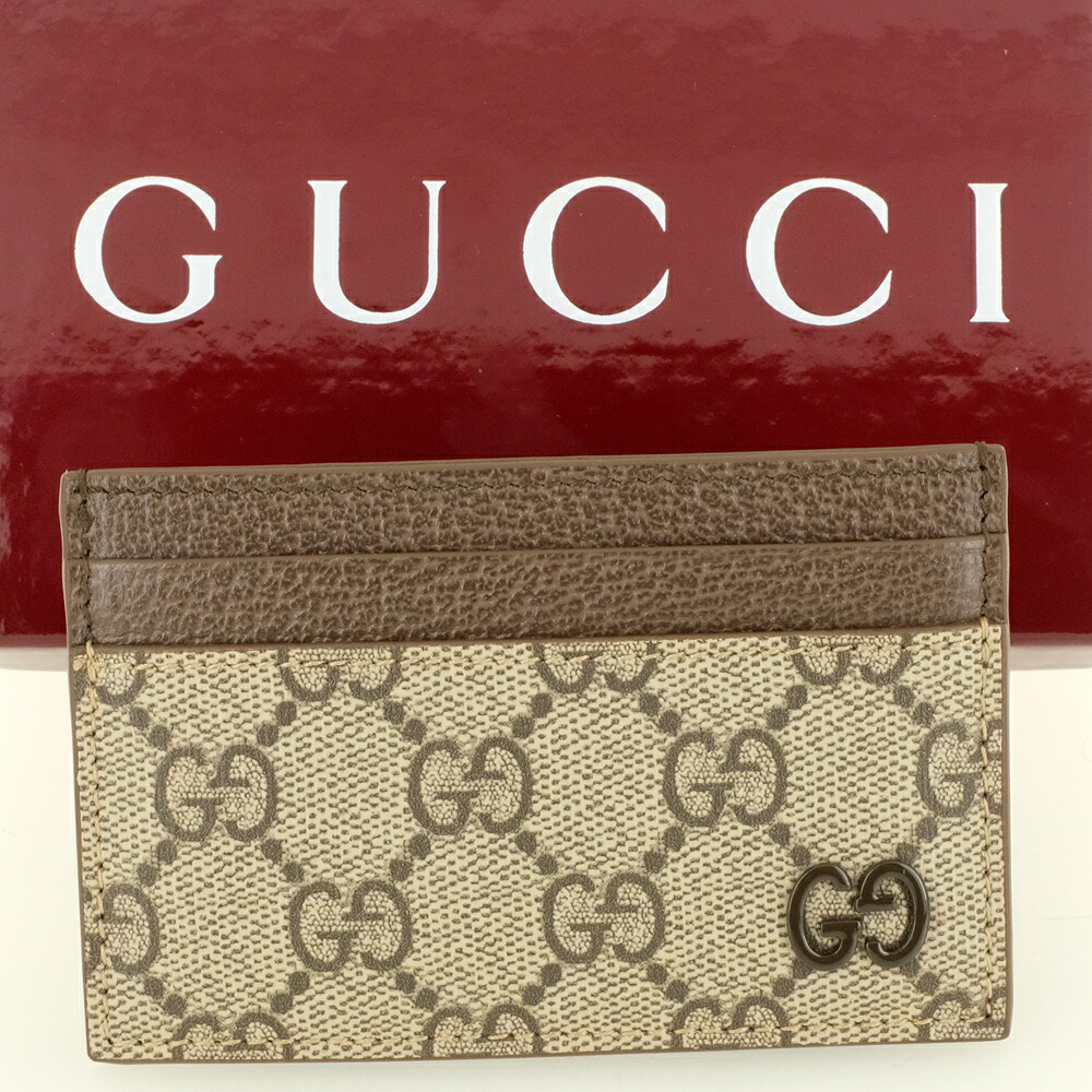 【未使用品】GUCCI グッチ GG カードケース ブラウン トリム 768248｜ノースプラザ 店