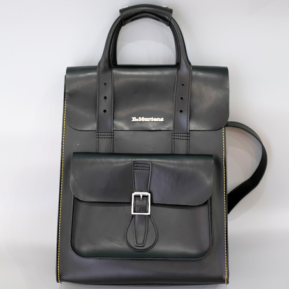 ドクターマーチン Dr.Martens スモール レザー バックパック リュック ブラック 金具シルバーカラー 【中古】