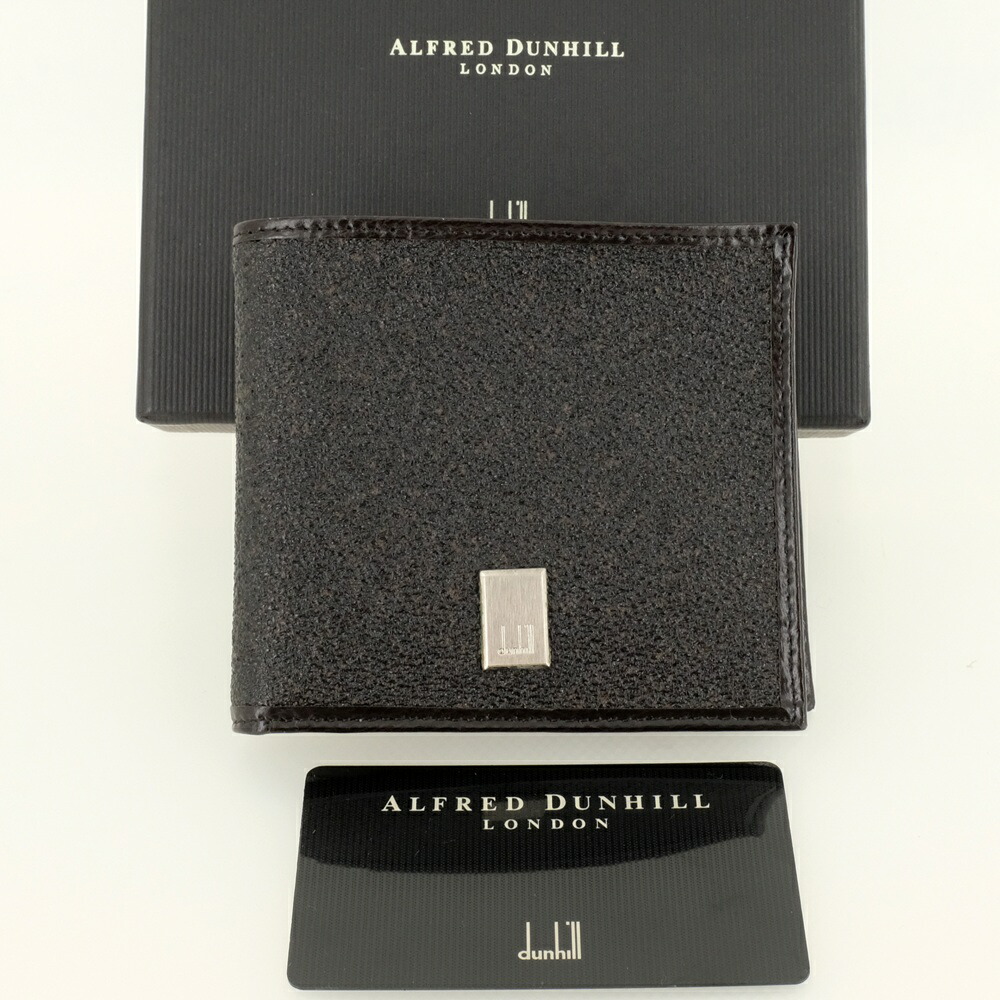 ひろ dunhill 二つ折り財布 ブラック レザー 美品 未使用 箱付き dunhill ダンヒル 二つ折り財布 dunhillメンズ Sidecar