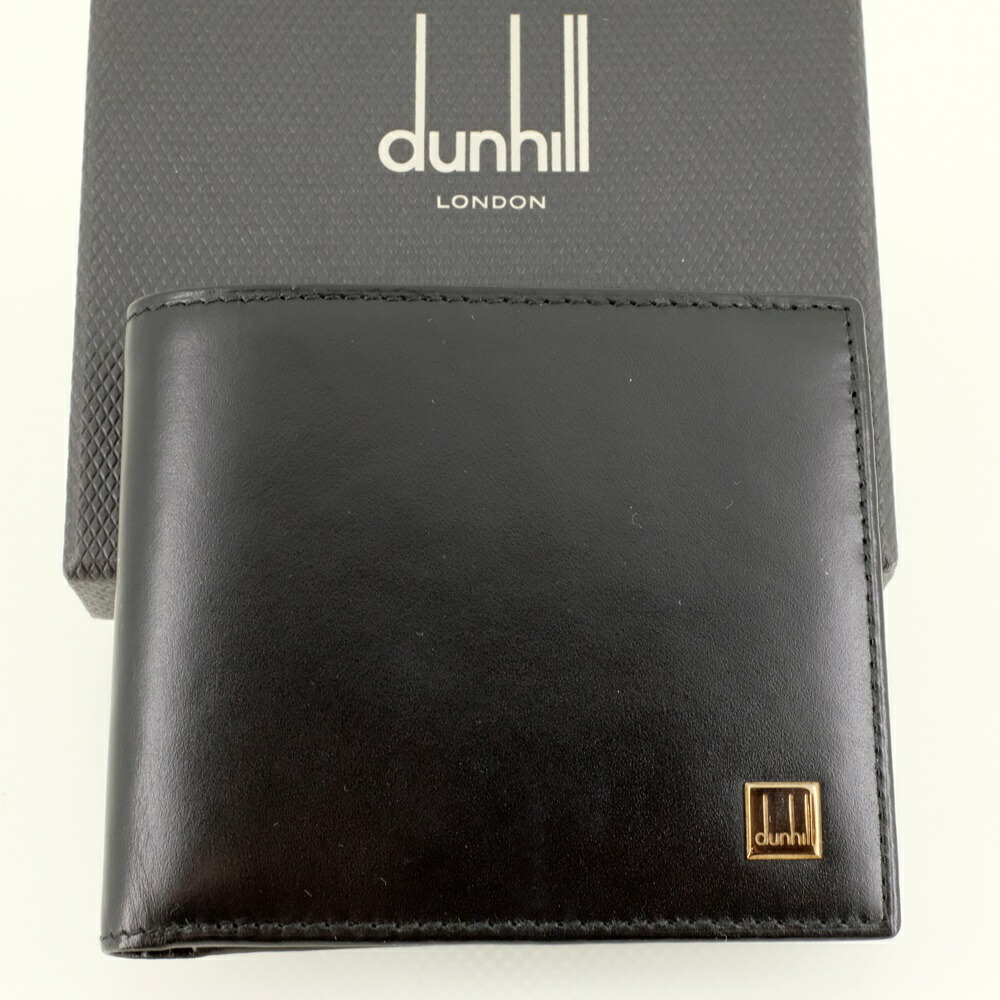 【未使用品】dunhill ダンヒル 二つ折財布（小銭入れあり） カーフレザー本革 OR3070A 箱 保存袋 ギャランティカード 【新古品】