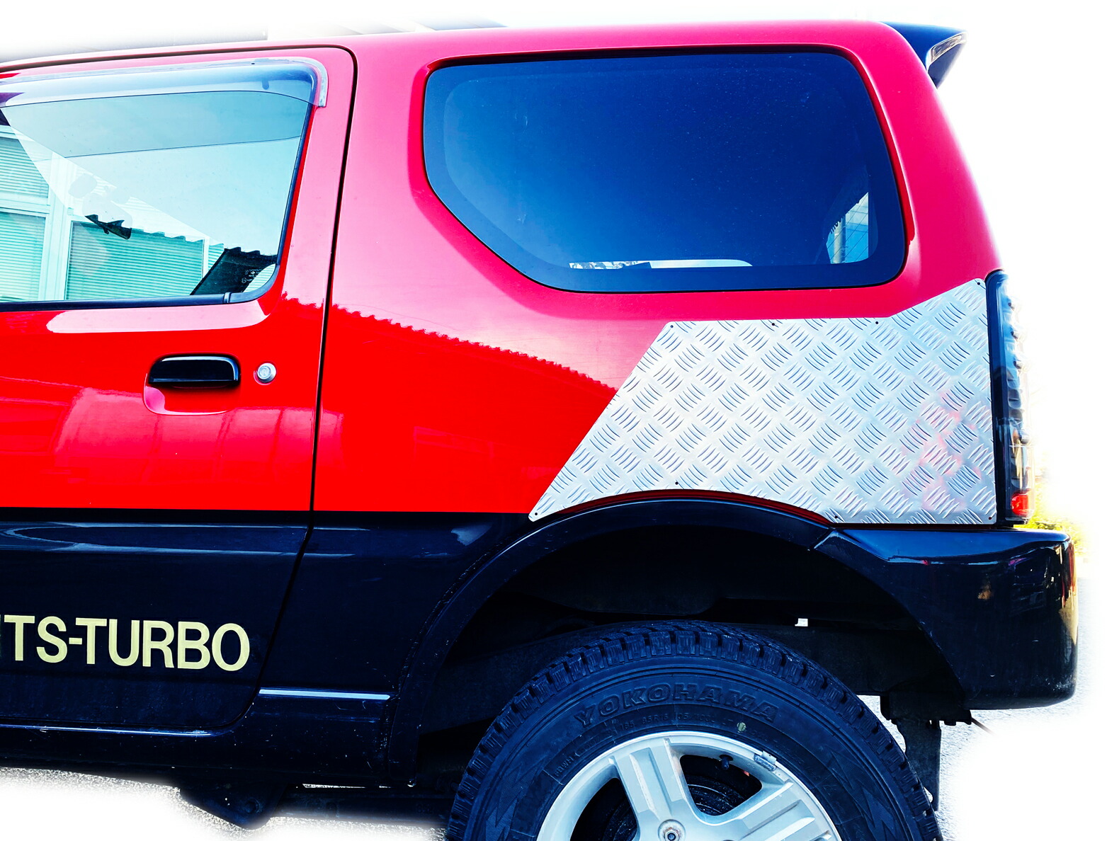 ジムニーJA系 モーターファーム製リアコーナーガード 左右セットJA71 JA11 JA22 ジムニー用リアコーナーガード特大サイズ ジムニー パーツ