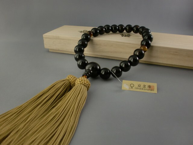 楽天市場】男性用念珠セット ソーダライト 黒縞瑪瑙 K21185627 生活