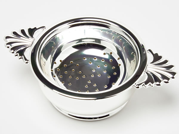 Hayakawa Silver ティーストレーナー（両手）台付 c-silverC08-30茶の葉のふじい・藤井茶舗
