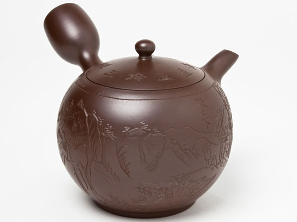 特注品舘正規作萬古焼急須(東海道53次)55セット内坂之下K-48sakanoshitai/お茶のふじい?藤井茶舗