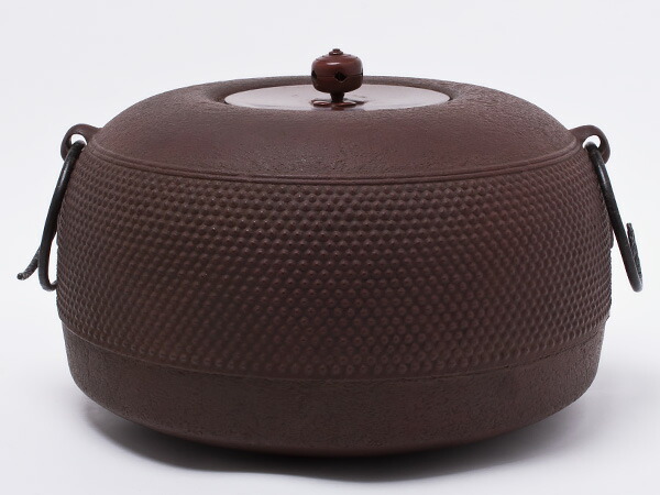 菊地政光作 円城寺釜霰 炉用芦釜 rokama-01 茶の葉のふじい・藤井茶舗